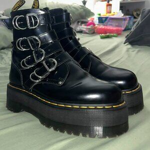Doctor Doc Dr. Martens Jadon Max Hardware Leather Platform Boots